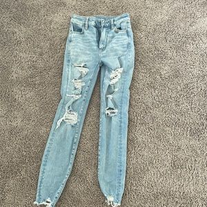 american eagle blue skinny jeans